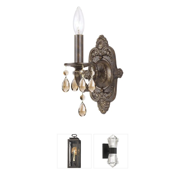 Crystorama Paris Market Venetian Bronze & Crystal Sconce