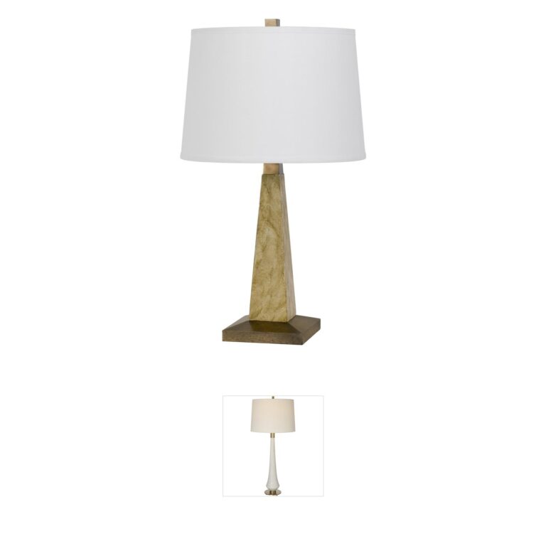 CAL Lighting Ravenna Sand Stone Resin Table Lamp