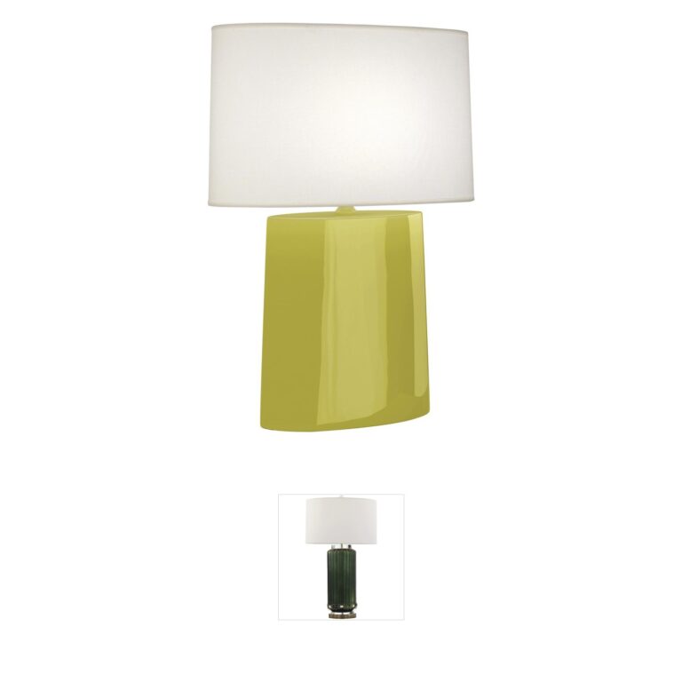 Robert Abbey Victor Citron Table Lamp with Oval Fabric Shade