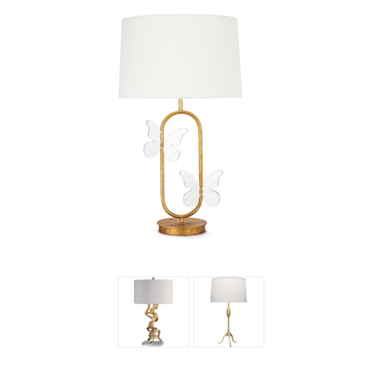 Regina Andrew Detroit Monarch Gold Leaf Steel Table Lamp