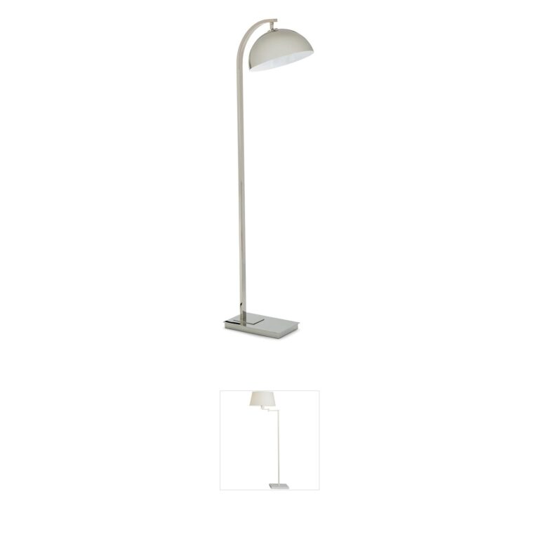 Regina Andrew Detroit Otto Polished Nickel Steel Floor Lamp