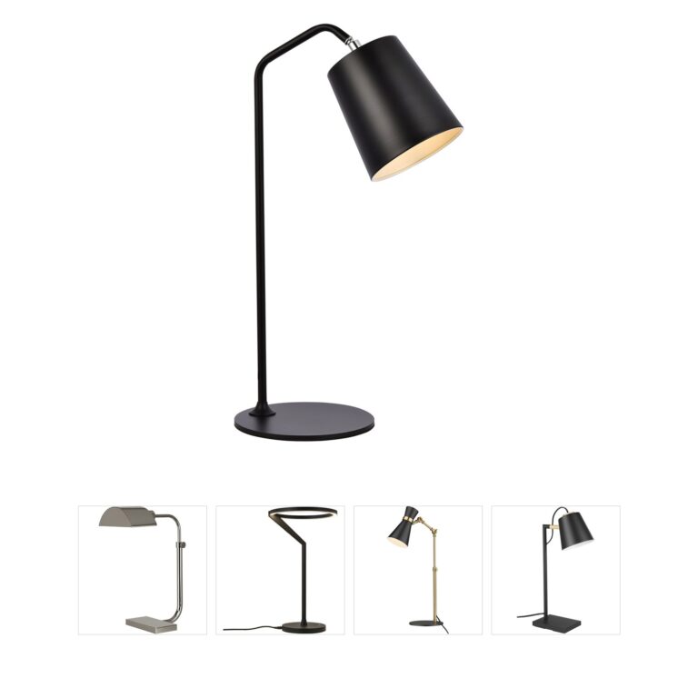 Living District Leroy Modern Black Iron Cylinder Table Lamp