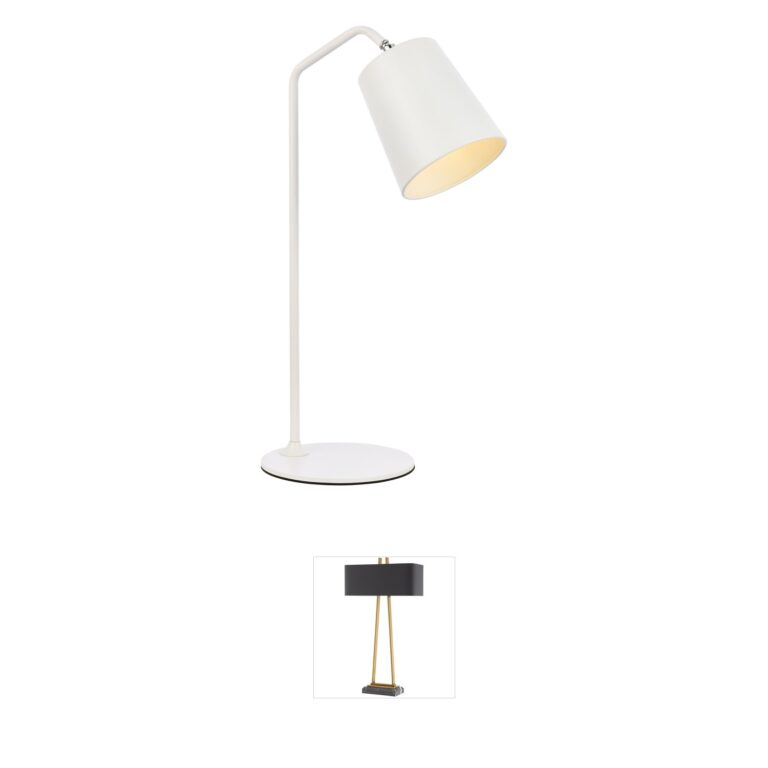 Living District Leroy White Iron Table Lamp