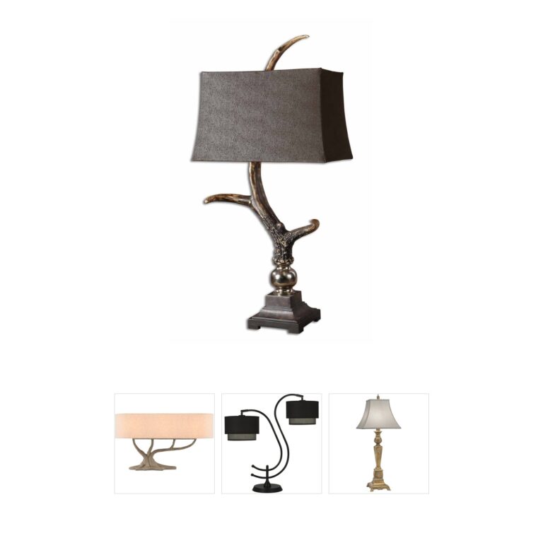Uttermost Stag Horn Wood Table Lamp