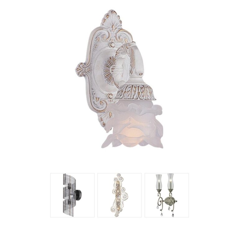 Crystorama Paris Market Antique White Steel Wall Sconce