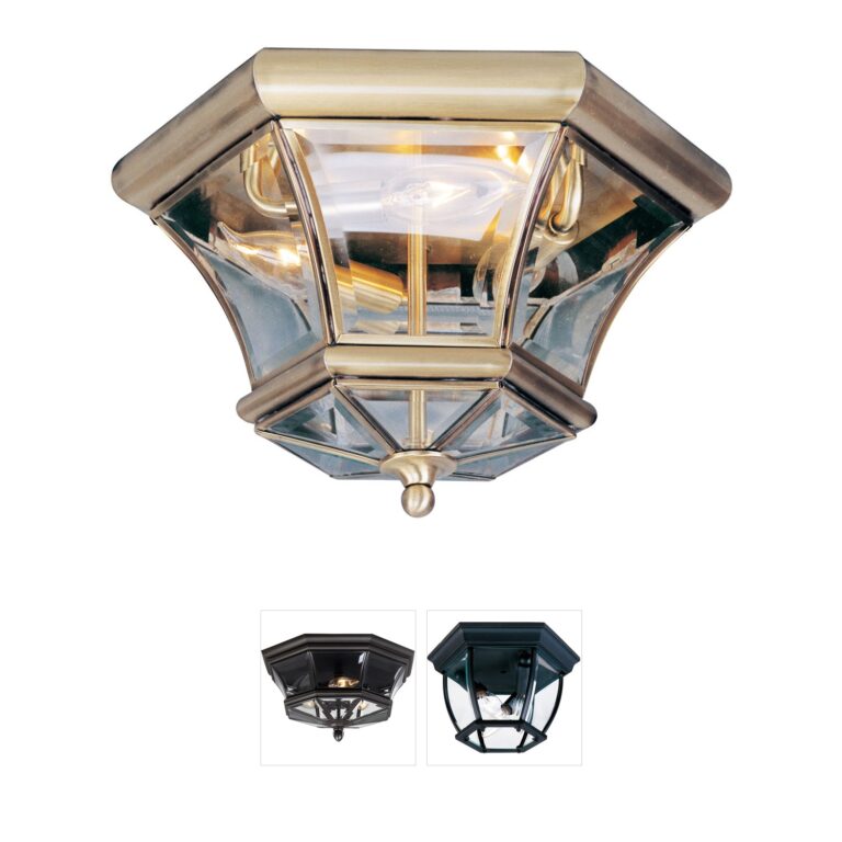 Livex Lighting Monterey/Georgetown Solid Brass Outdoor Ceiling Mount