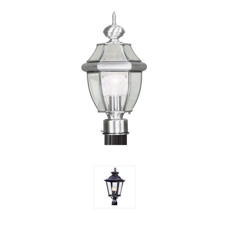 Livex Lighting Monterey Solid Brass Outdoor Post Lantern