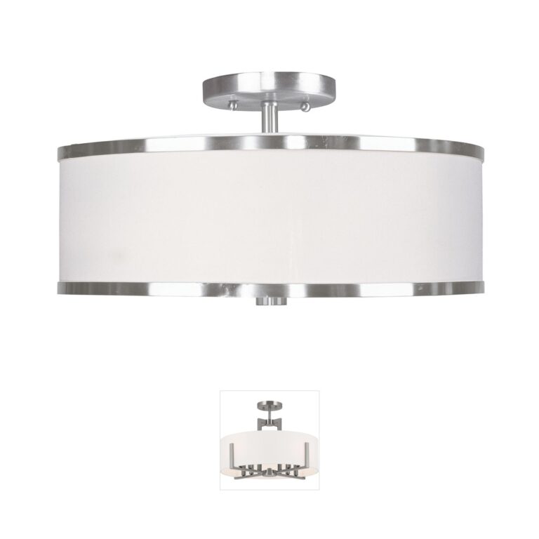 Livex Lighting Park Ridge Steel Semi-Flush Mount
