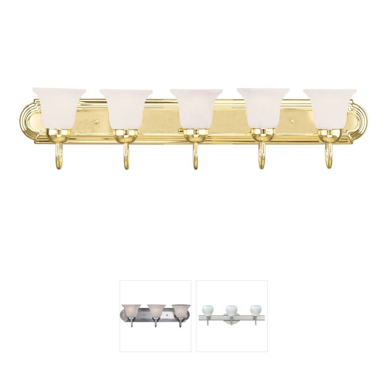Livex Lighting Riviera Polished Brass 5-Light Vanity