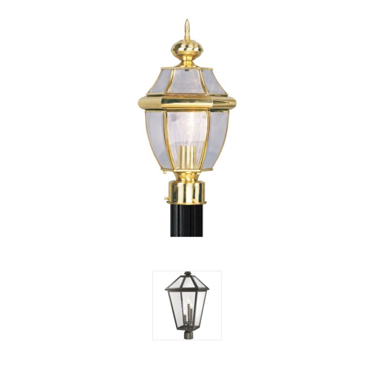 Livex Lighting Monterey Solid Brass Outdoor Post Lantern