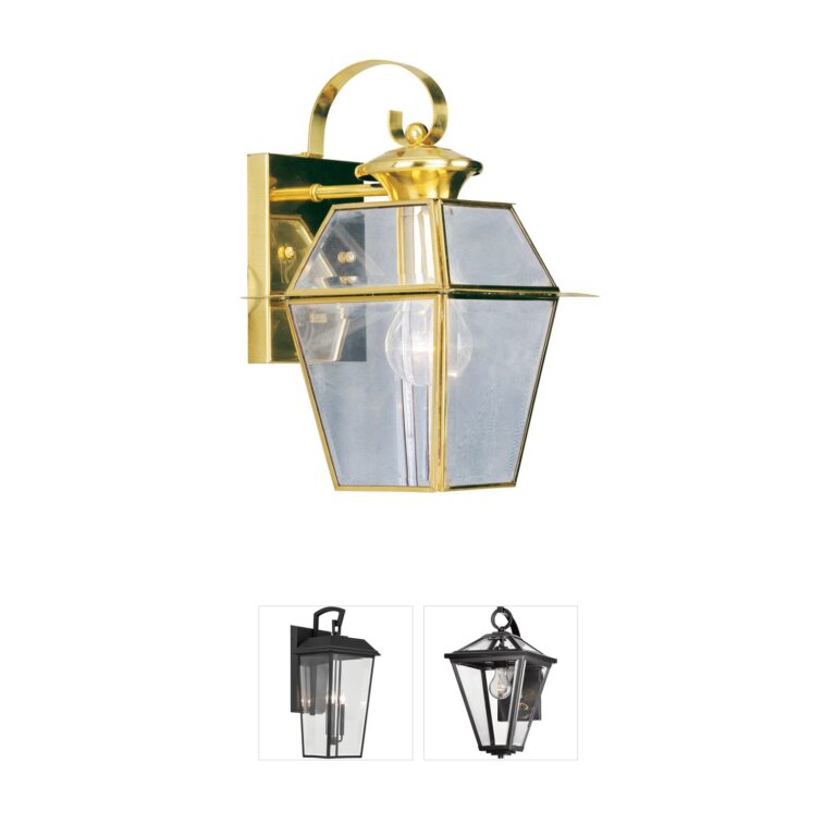 Livex Lighting Westover Polished Brass Outdoor Wall Lantern