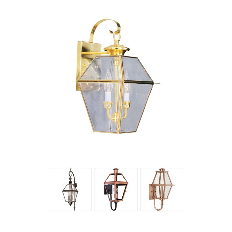 Livex Lighting Westover Polished Brass Outdoor Wall Lantern
