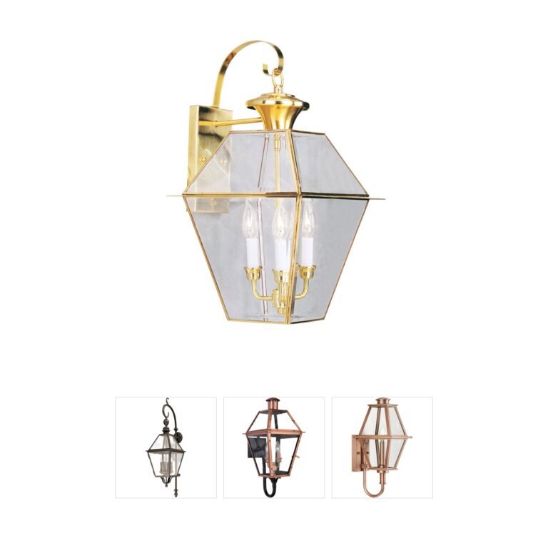 Livex Lighting Westover Polished Brass Outdoor Wall Lantern