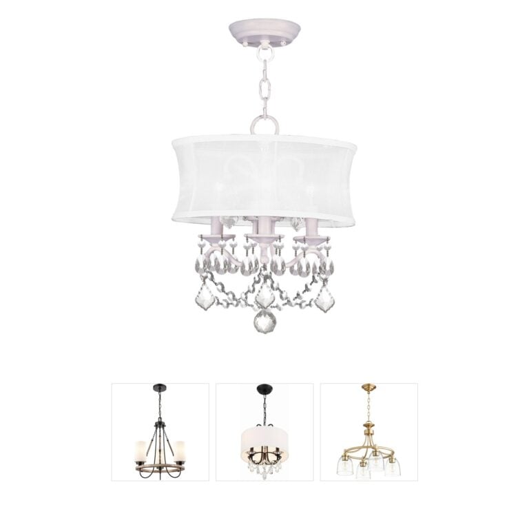 Livex Lighting Newcastle White Steel Mini Chandelier
