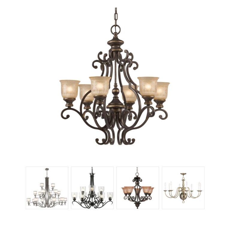 Crystorama Norwalk Bronze Umber Steel Chandelier