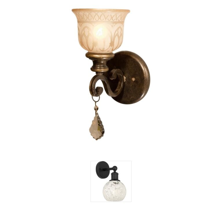 Crystorama Norwalk Bronze Umber & Crystal Wall Sconce
