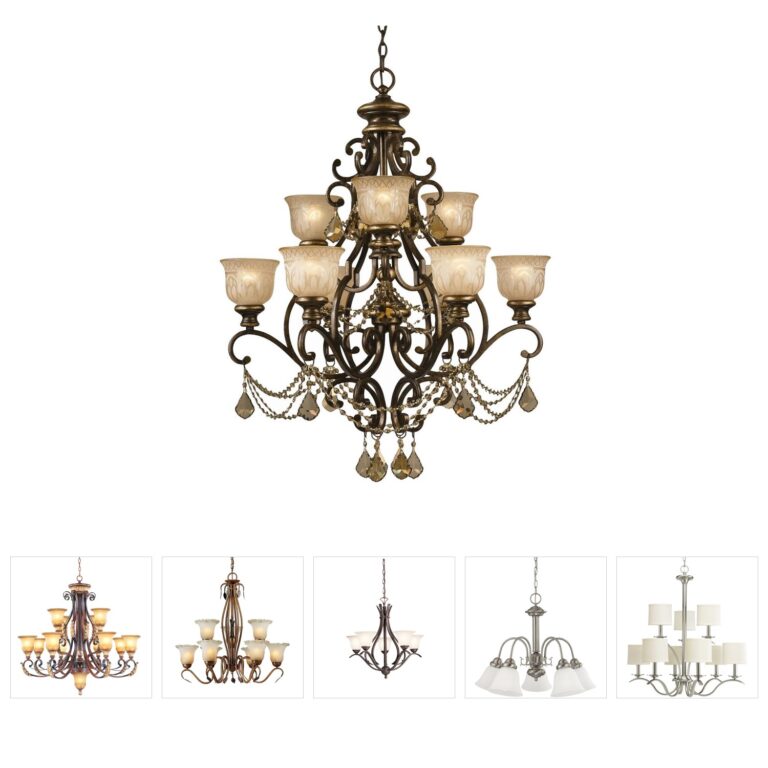 Crystorama Norwalk 9-Light Bronze Umber Chandelier with Golden Teak Hand Cut Crystals