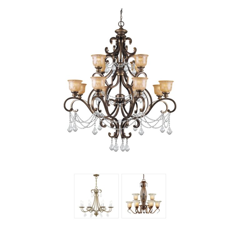 Crystorama Norwalk 12-Light Bronze Umber Hand Cut Crystal Chandelier