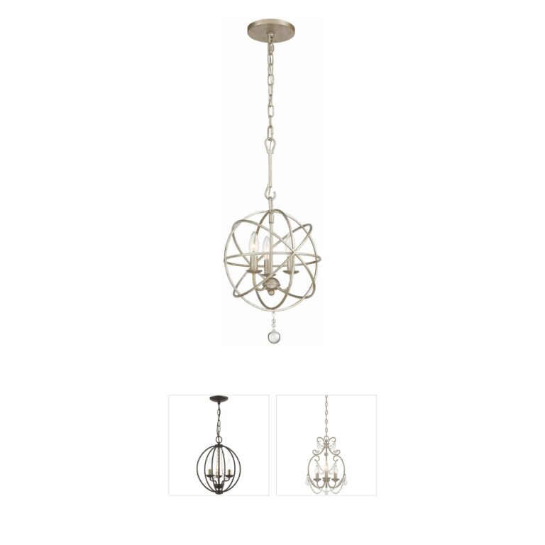 Crystorama Solaris Steel Mini Chandelier