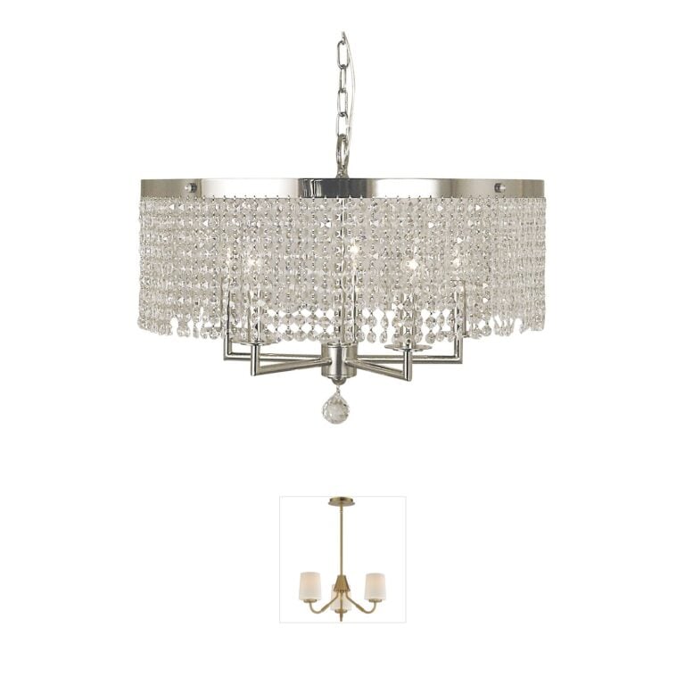 Framburg Princessa 5-Light Polished Silver Mini Chandelier