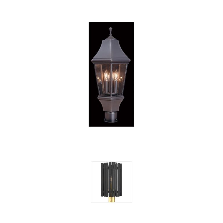 Framburg Normandy Iron 3-Light Exterior Post Mount