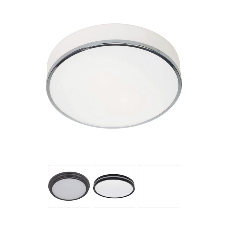 Access Lighting Aero Chrome Steel Flush Mount with Opal Glass