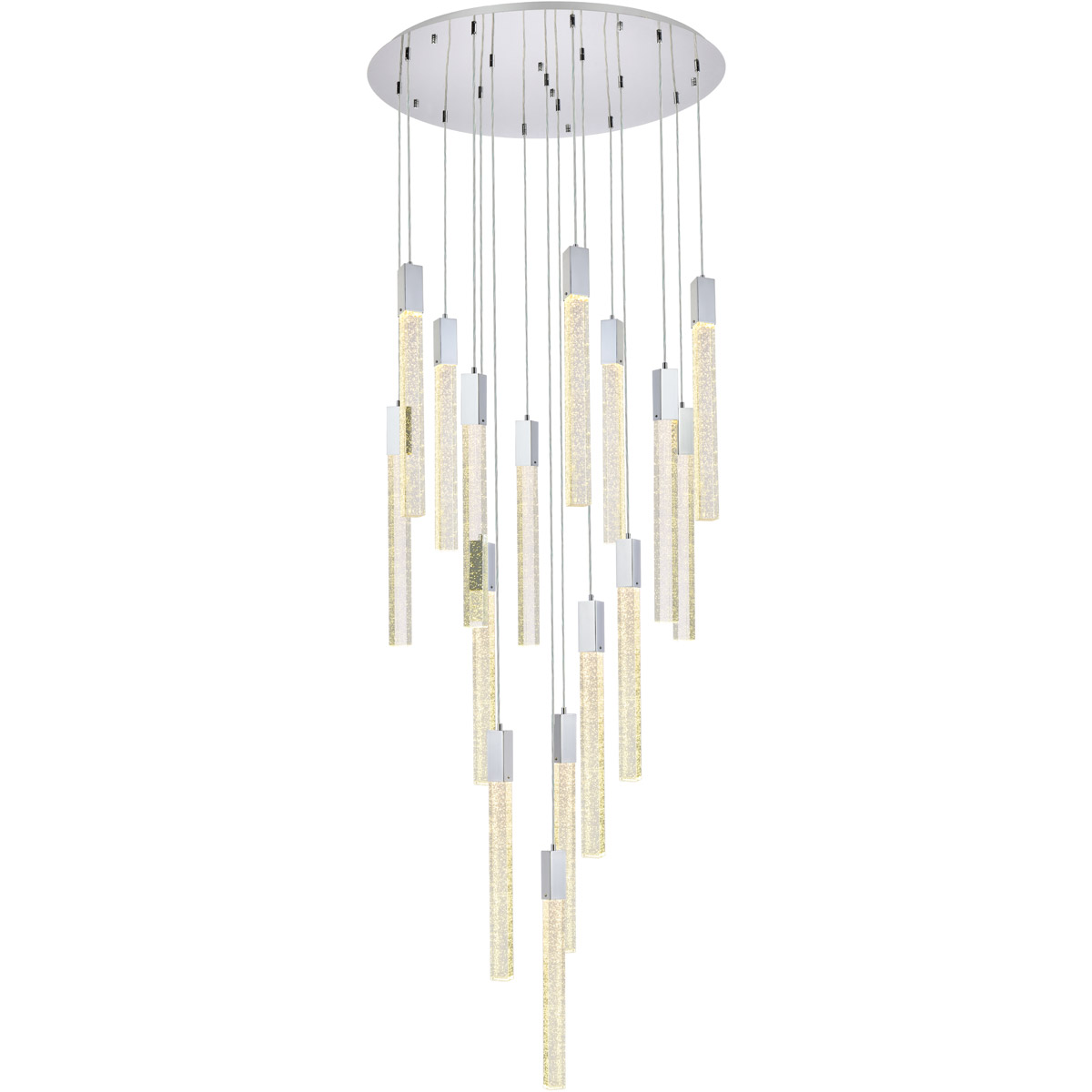 Weston Chrome & Crystal Pendant by Elegant Lighting