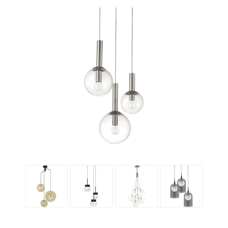 Sonneman Bubbles Polished Nickel Pendant