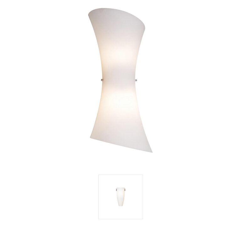 ET2 Conico 2-Light Satin Nickel and Opal Glass Wall Sconce