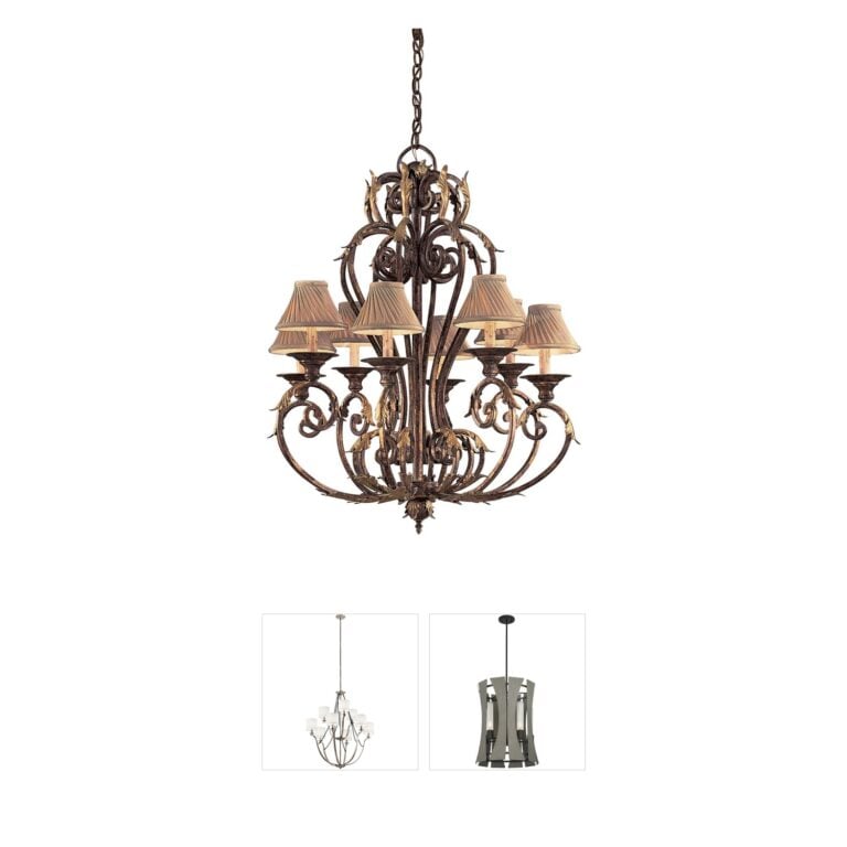 Metropolitan Zaragoza Golden Bronze 8-Light Chandelier