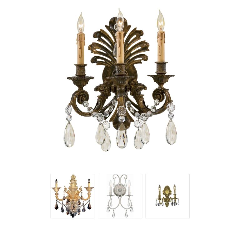 Metropolitan Family Collection Bohemian Crystal Wall Sconce
