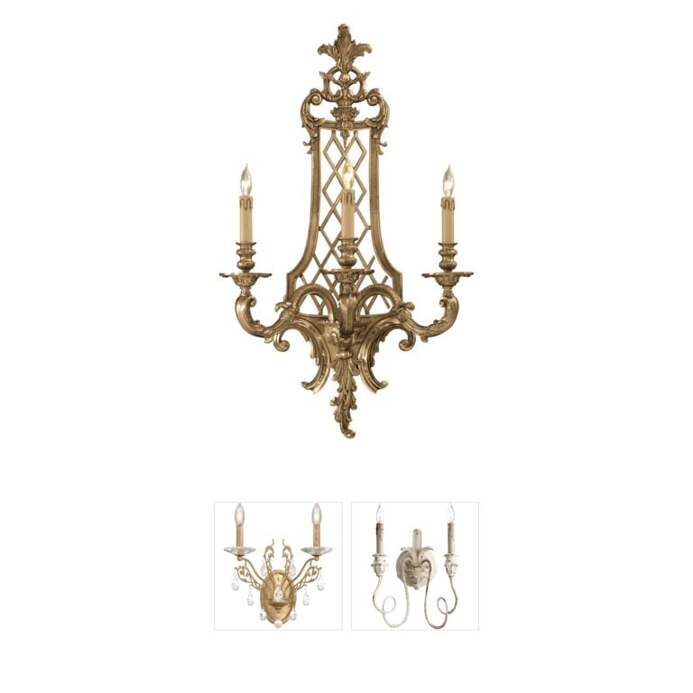 Metropolitan Family Collection Brass Wall Sconce