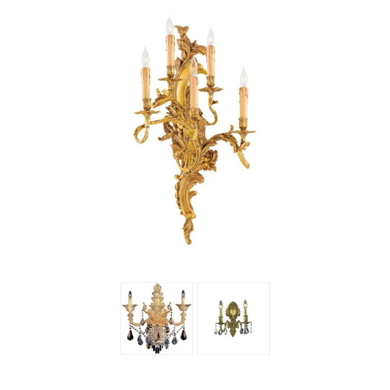 Metropolitan Metropolitan Family Collection 5-Light Aged French Gold Wall Sconce