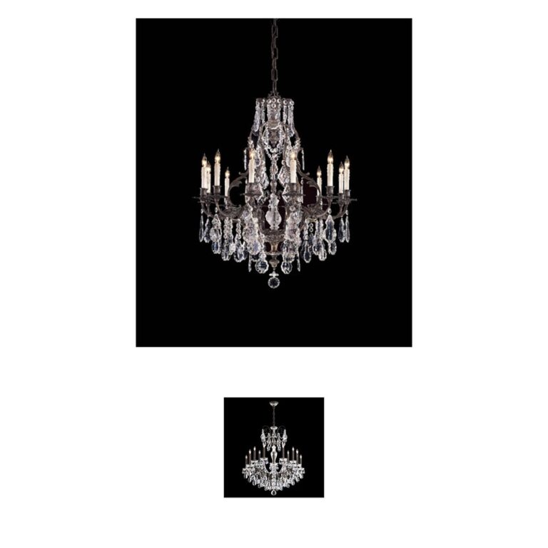 Metropolitan Crystal Collection Oxidized Brass Chandelier