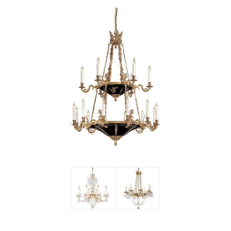 Metropolitan Metropolitan Family Collection Dore Gold Steel Chandelier