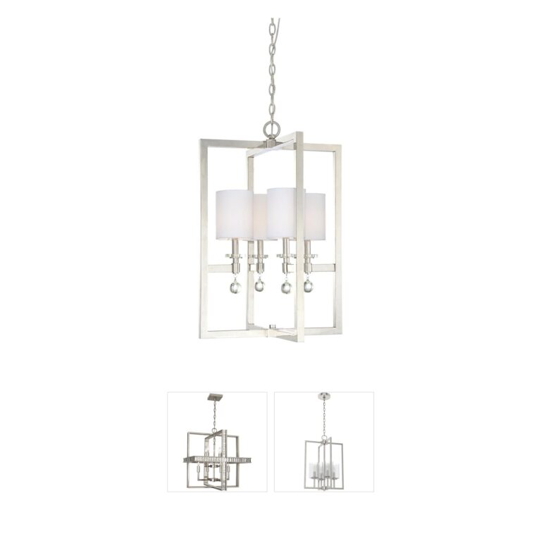 Metropolitan Chadbourne Polished Nickel & Crystal Pendant