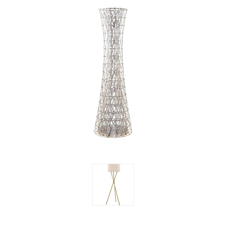 Bethel International Canada 255-Light Chrome Stainless Steel Floor Lamp