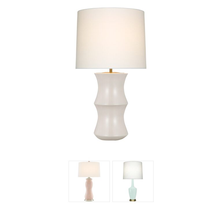 Visual Comfort Signature Collection AERIN Marella 33" Ivory Reactive Ceramic Table Lamp