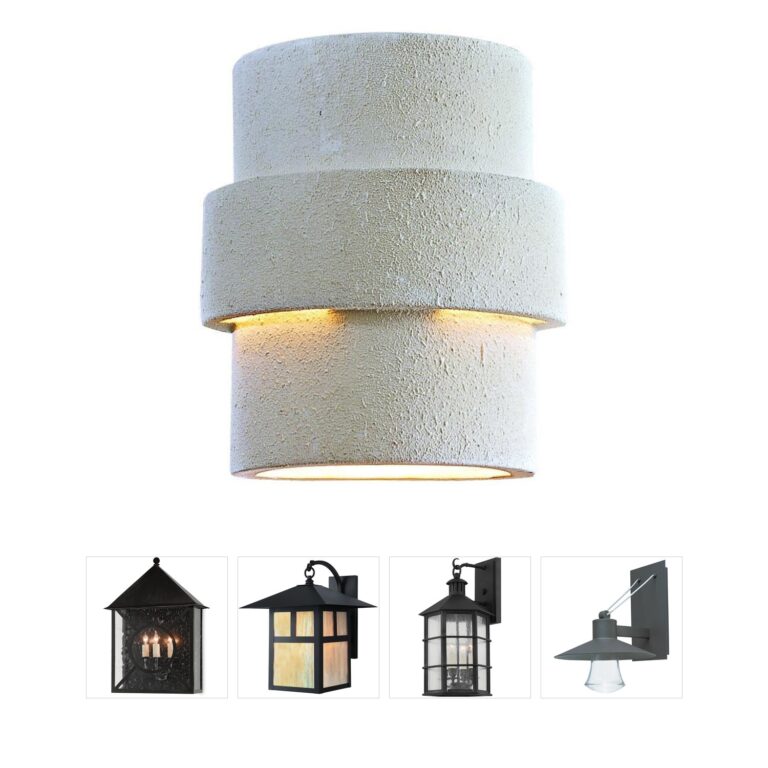 Minka-Lavery Ceramic White Outdoor Wall Sconce