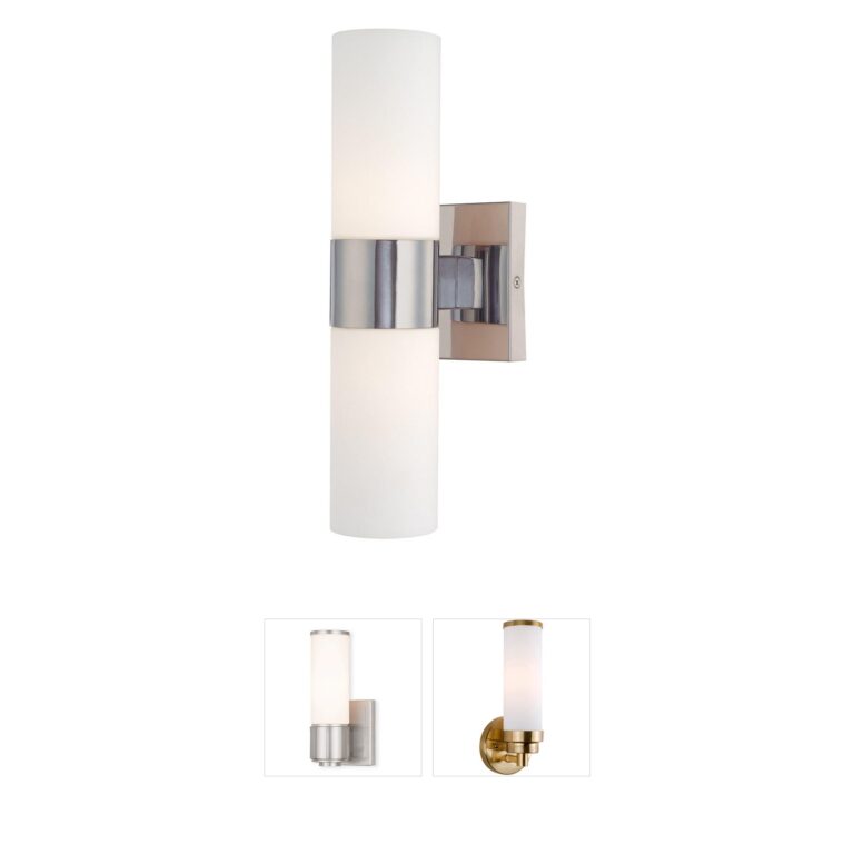 Minka-Lavery ML Collection Chrome Wall Sconce with Opal Glass