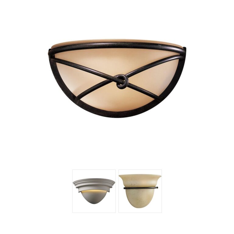 Minka-Lavery Aspen II Aspen Bronze Wall Sconce with Rustic Scavo Glass