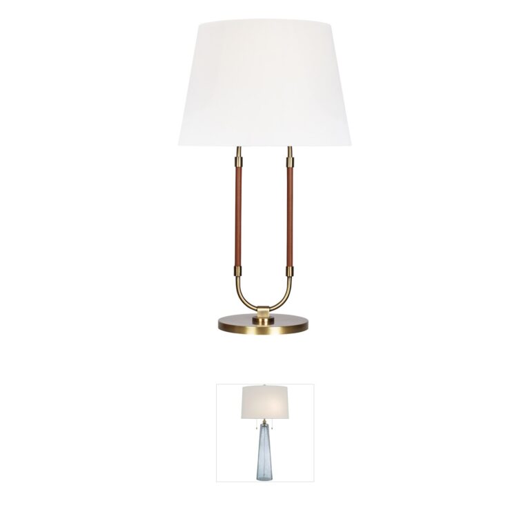 Lauren Ralph Lauren Katie Time Worn Brass & Saddle Leather Table Lamp