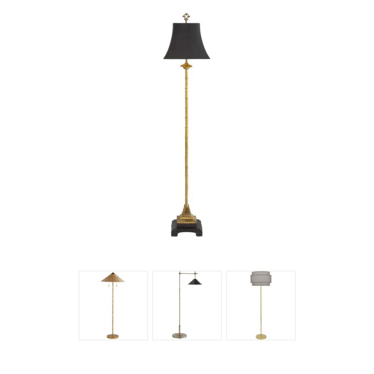 Chelsea House Brass Bamboo Column Floor Lamp