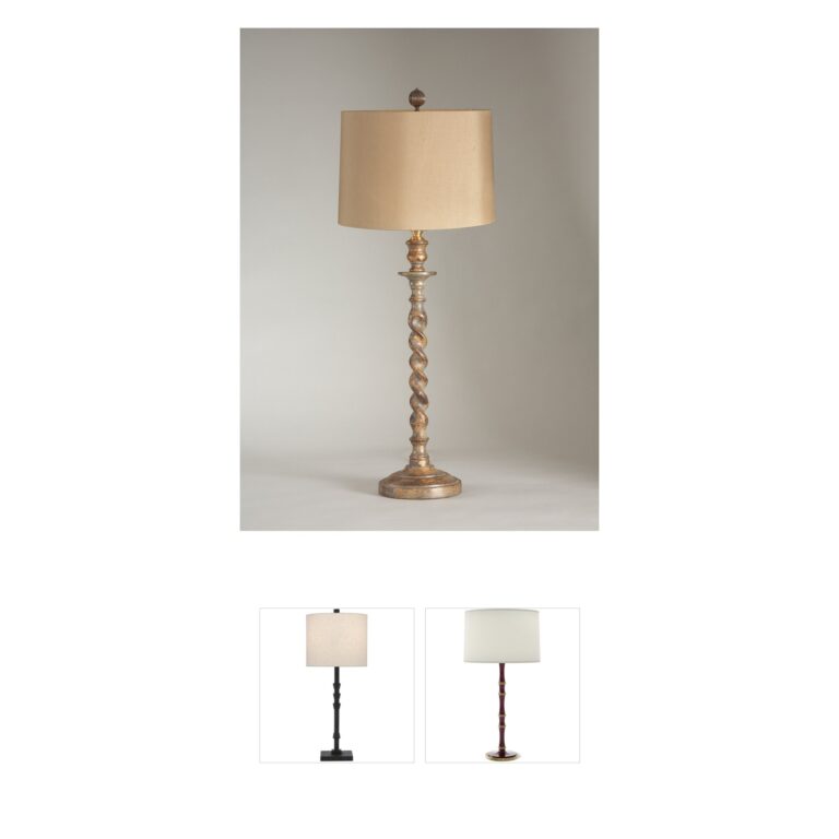 Chelsea House Chelsea House Barley Twist Handcarved Wood Buffet Lamp