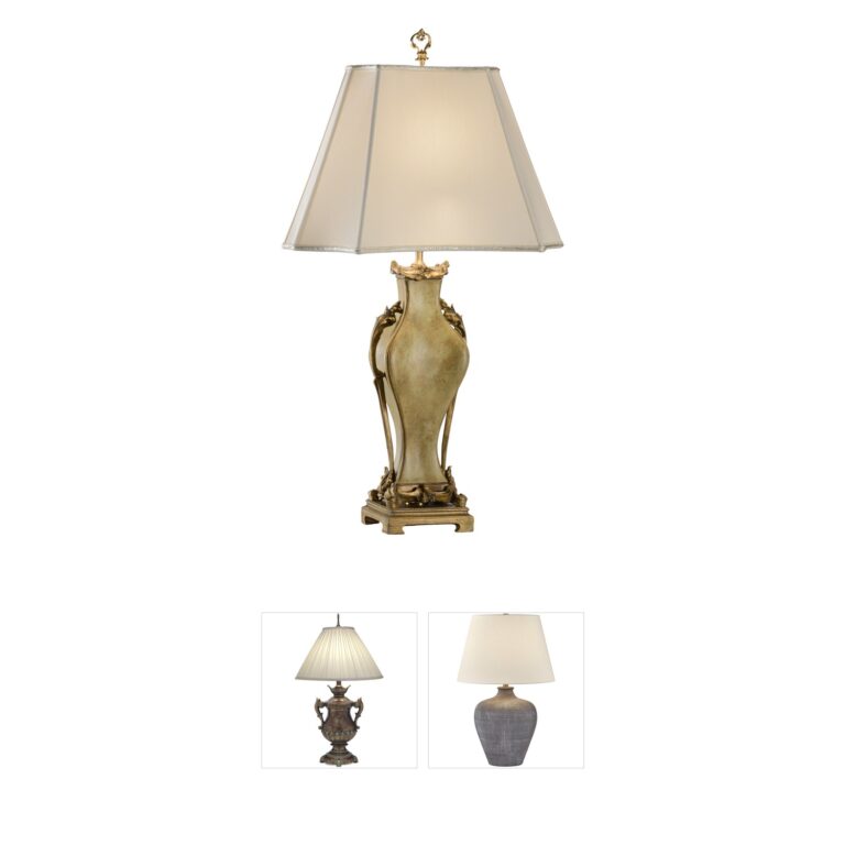 Chelsea House Bernini Urn Green Hand Painted Table Lamp