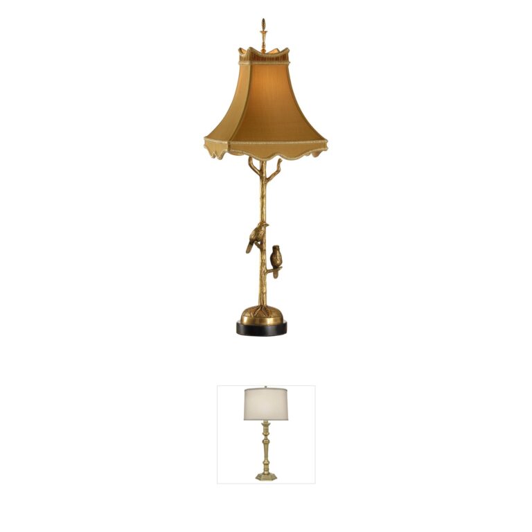 Chelsea House Twin Sparrows Brass Table Lamp