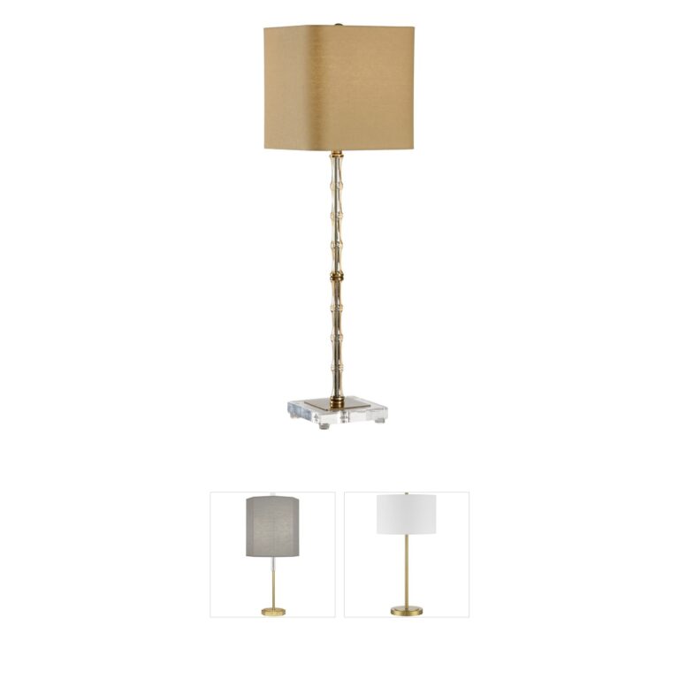 Chelsea House Phillips Bamboo Brass and Crystal Table Lamp