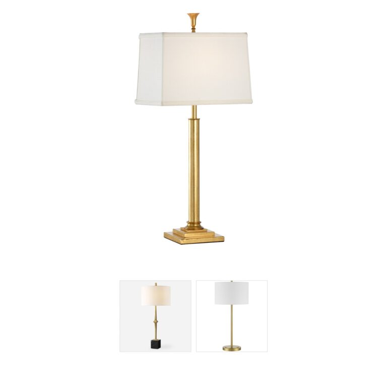 Chelsea House Chelsea House Iron Gold Table Lamp with Off White Linen Shade