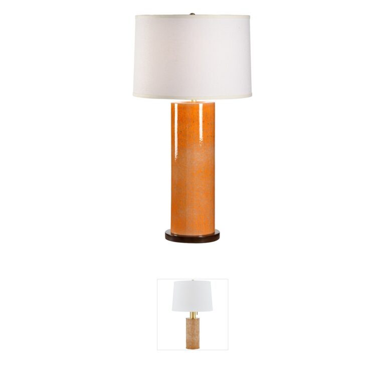 Chelsea House Anderson Orange Glaze Ceramic Table Lamp