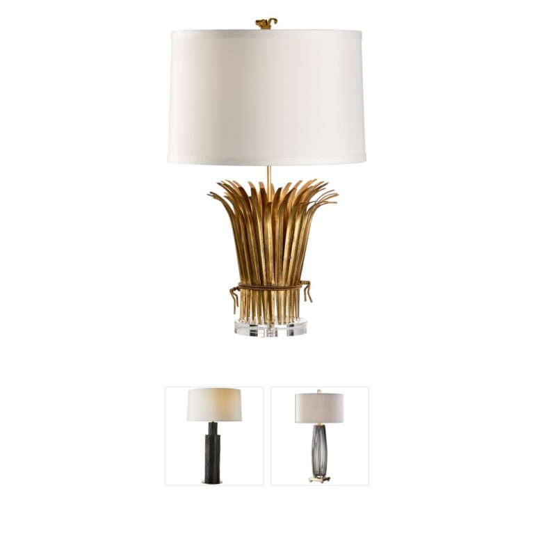 Chelsea House Chelsea House Antique Gold Leaf Lamp with Acrylic Accents